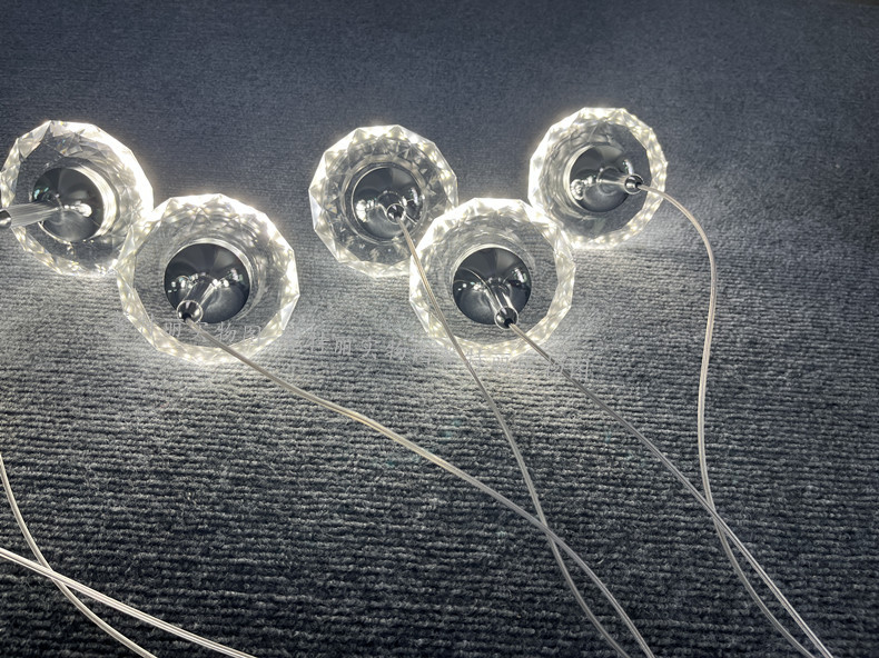 Crystal staircase chandelier, modern, simple and high-end, light luxury duplex, personalized dining room, bedroom, bedside small chandelier pic 14