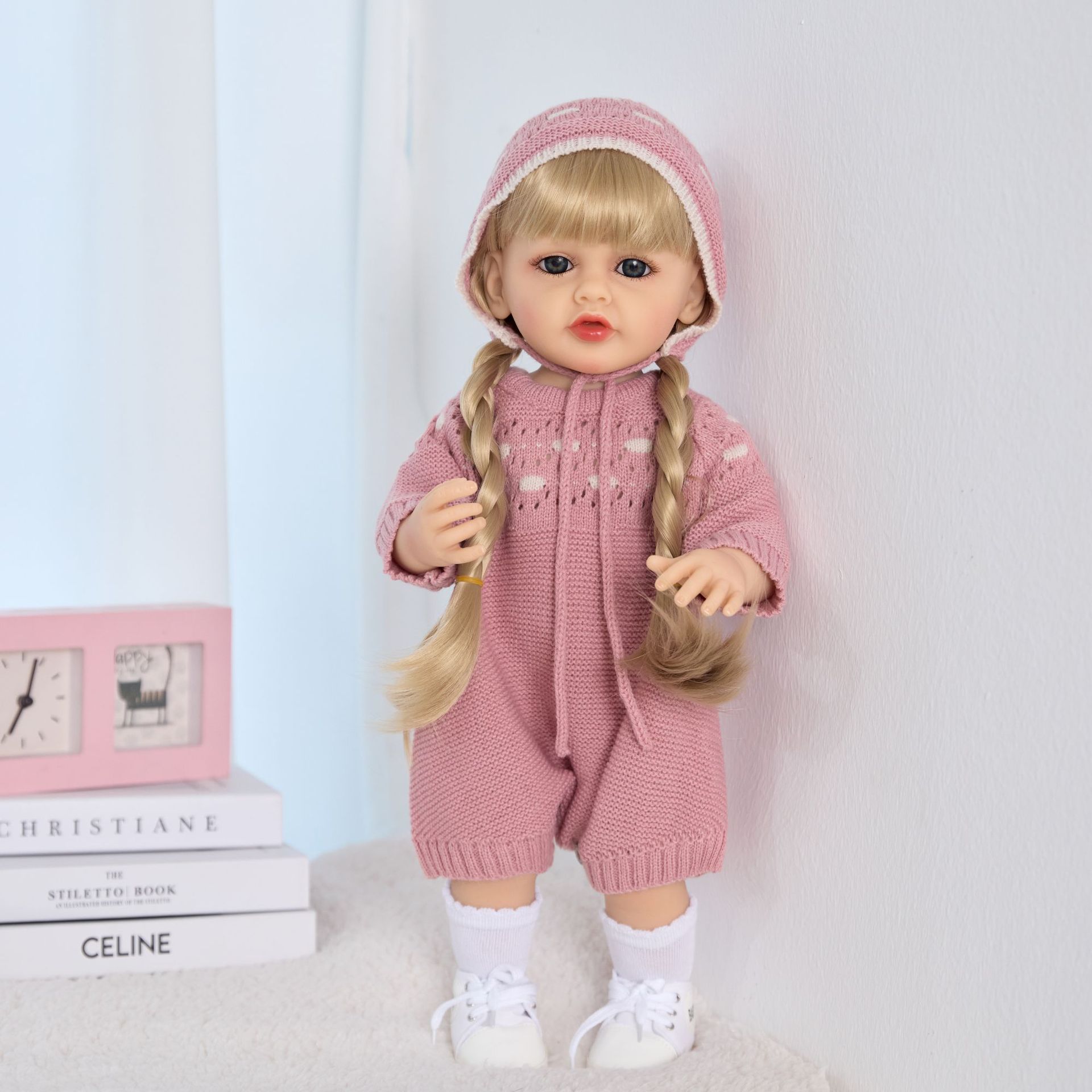 Foreign trade 55 cm realistic vinyl reborn doll doll doll, English dialogue soft rubber children's toy gift pic 11