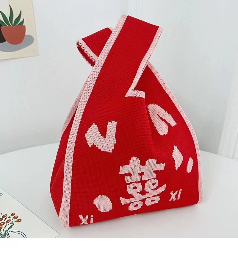 New Year Artistic and National Trend style Souvenir Gift, festive knitted bag 2025 New Year Series, Large capacity storage handbag for commuting pic 8