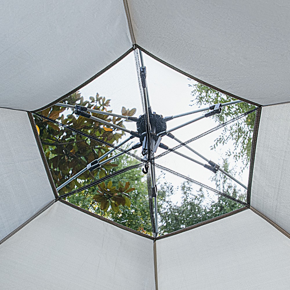 Outdoor fully automatic large-space tents for five to eight people, sun protection and rainproof family camping, hexagonal mountain camping supplies pic 13