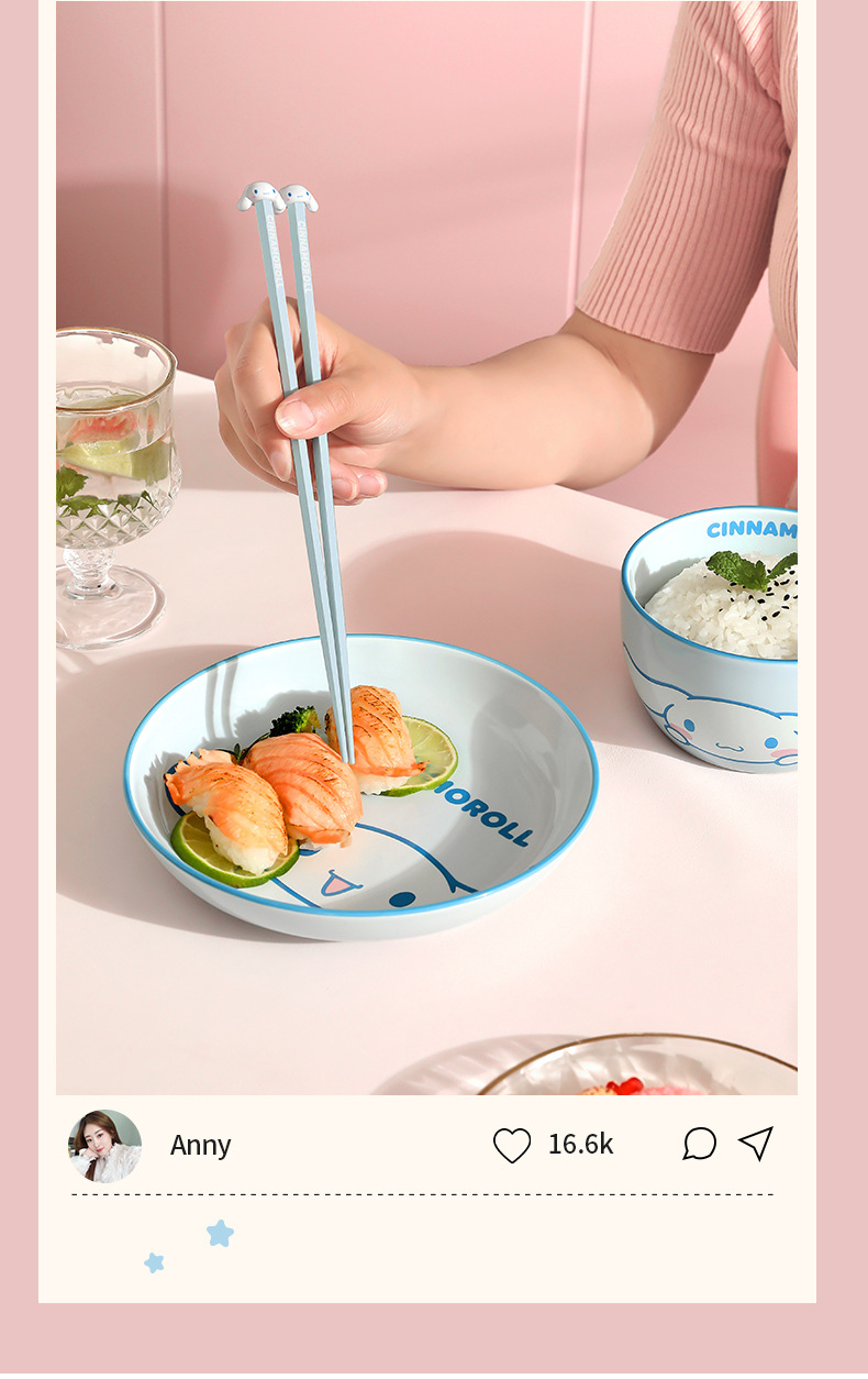 2024年三丽鸥筷子家用高颜值高档轻奢单人装一人一双日常可爱专用防霉详情5