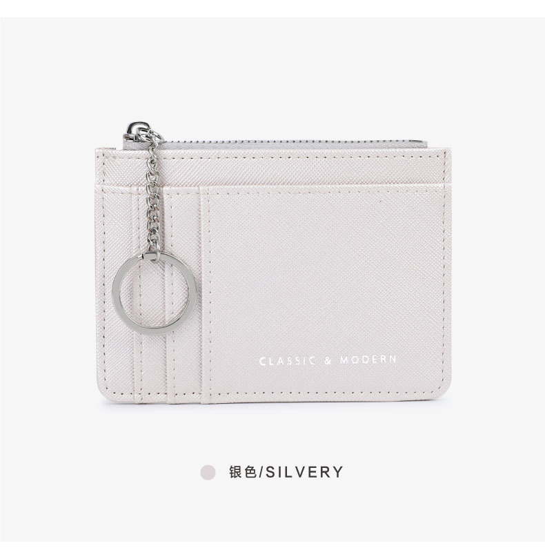 2024新款十字纹卡包薄款女士韩版迷你钥匙扣多卡位高级感零钱包详情38