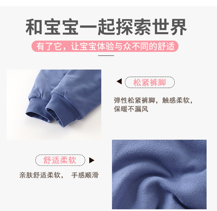 秋冬季婴儿棉裤宝宝夹棉加厚保暖裤交叉开裆裤子男女童冬装外穿详情6