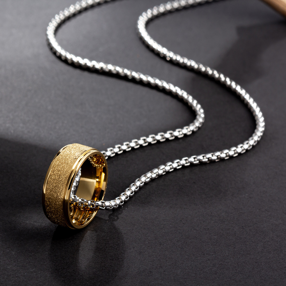 The 2024 Douyin bestseller 60mm pearl chain couple titanium steel necklace is a stylish, versatile and high-end sweater chain pic 1