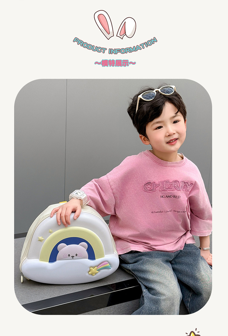 儿童女童书包3一6岁以下女孩子生日学生网红可爱儿童蛋壳包双肩详情10