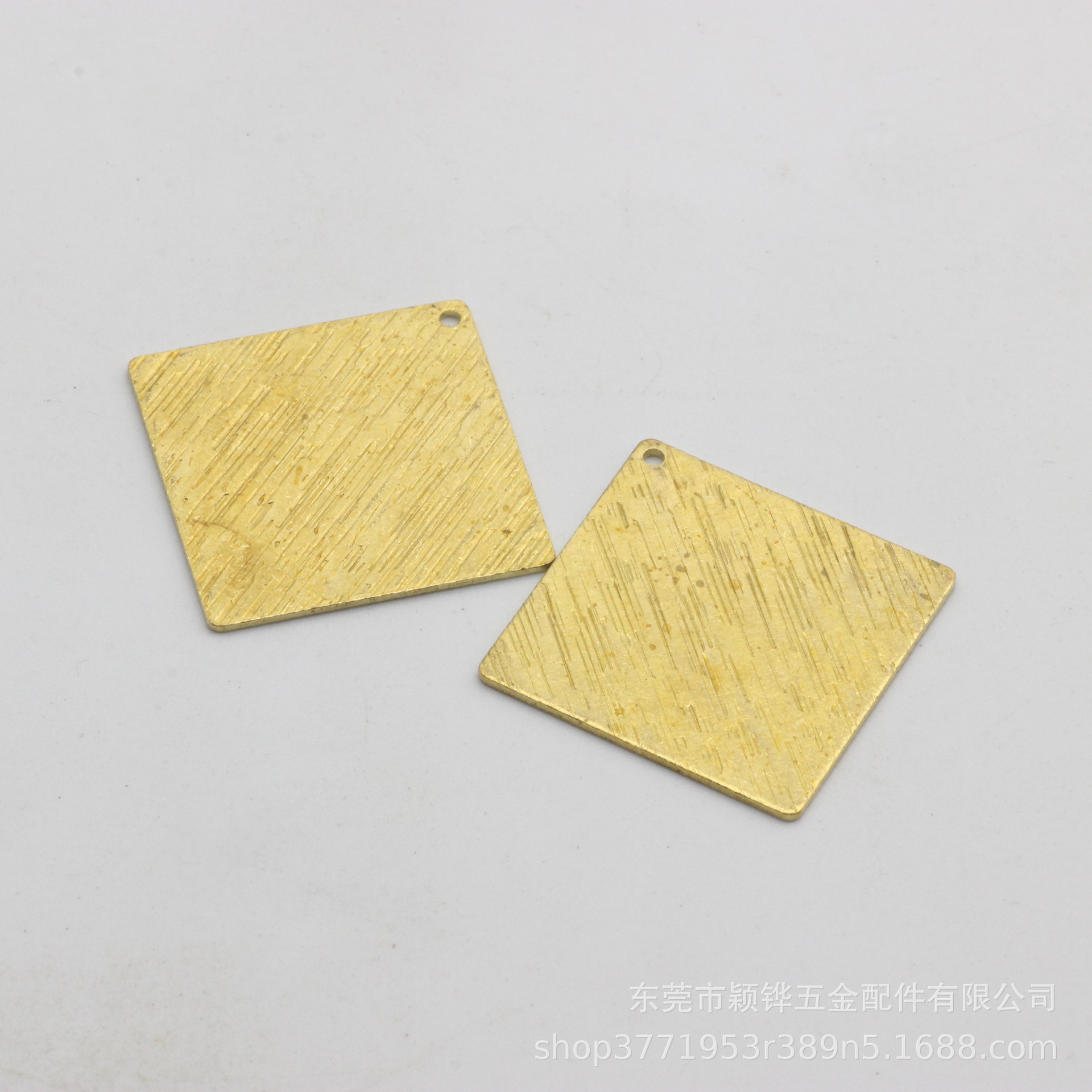 空心潮人耳饰黄铜菱形耳环耳钉配件diy手作材料菱形吊片挂件批发详情23