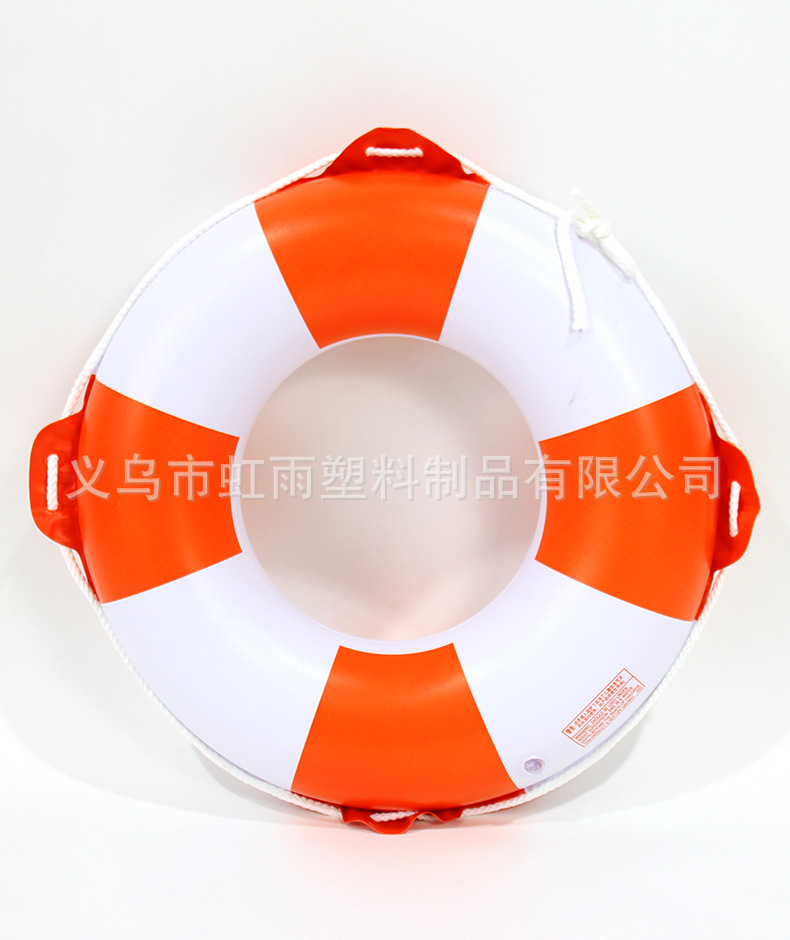 虹雨成人青少年复古橙色带绳游泳圈加厚海边救生装备安全防护详情10