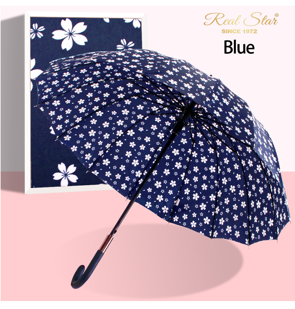 【出口俄罗斯】长伞一键打开23吋加大16骨伞面现货批发外贸详情10