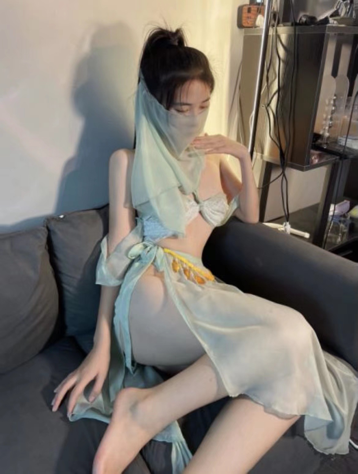 国潮古风抹胸汉服情趣内衣纯欲风飞天凤女cosplay睡衣女性感制服详情14