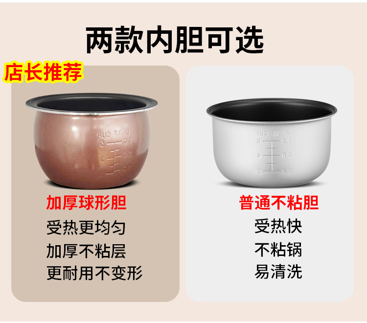 Mini rice cooker, small multi-functional rice cooker for 1-2 people, 1.6L-2-3 liters, dormitory student rice cooker pic 25