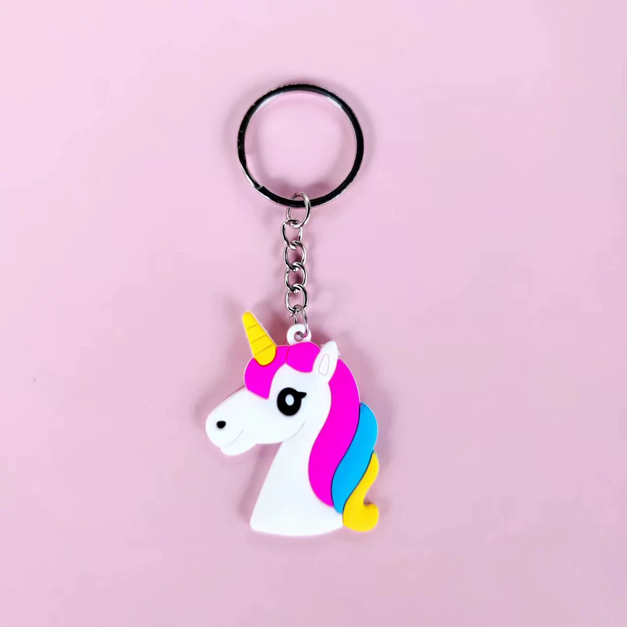 跨境新款亚马逊欧美独角兽钥匙扣派对礼品儿童饰品PVC软胶钥匙链详情13