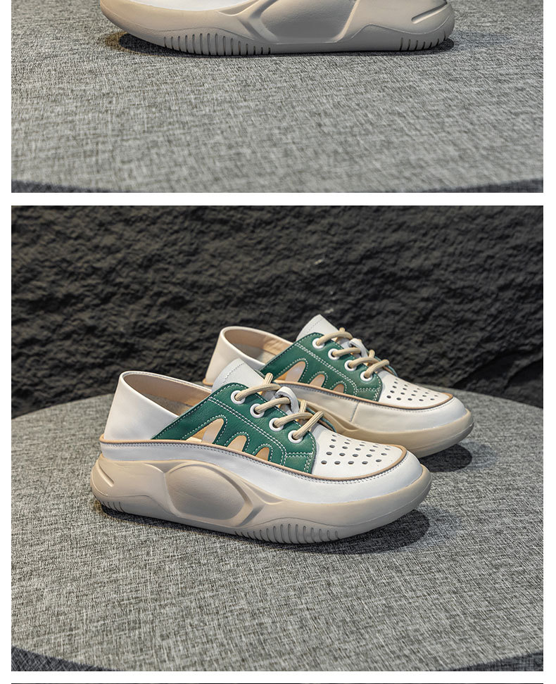 头层牛皮休闲运动凉鞋女夏季新款镂空单鞋平底真皮轻便两穿懒人鞋详情19