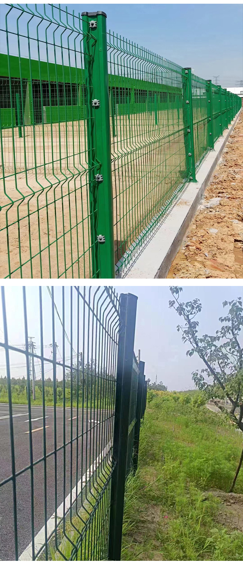 Hardened peach-shaped column guardrail net, triangular folded scenic area outdoor isolation and protection wire mesh fence, breeding fence net pic 15