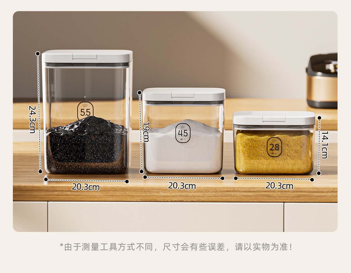 Vacuum flour bucket storage tank, household special bucket, food-grade rice bucket, sealed storage container for rice and flour pic 14