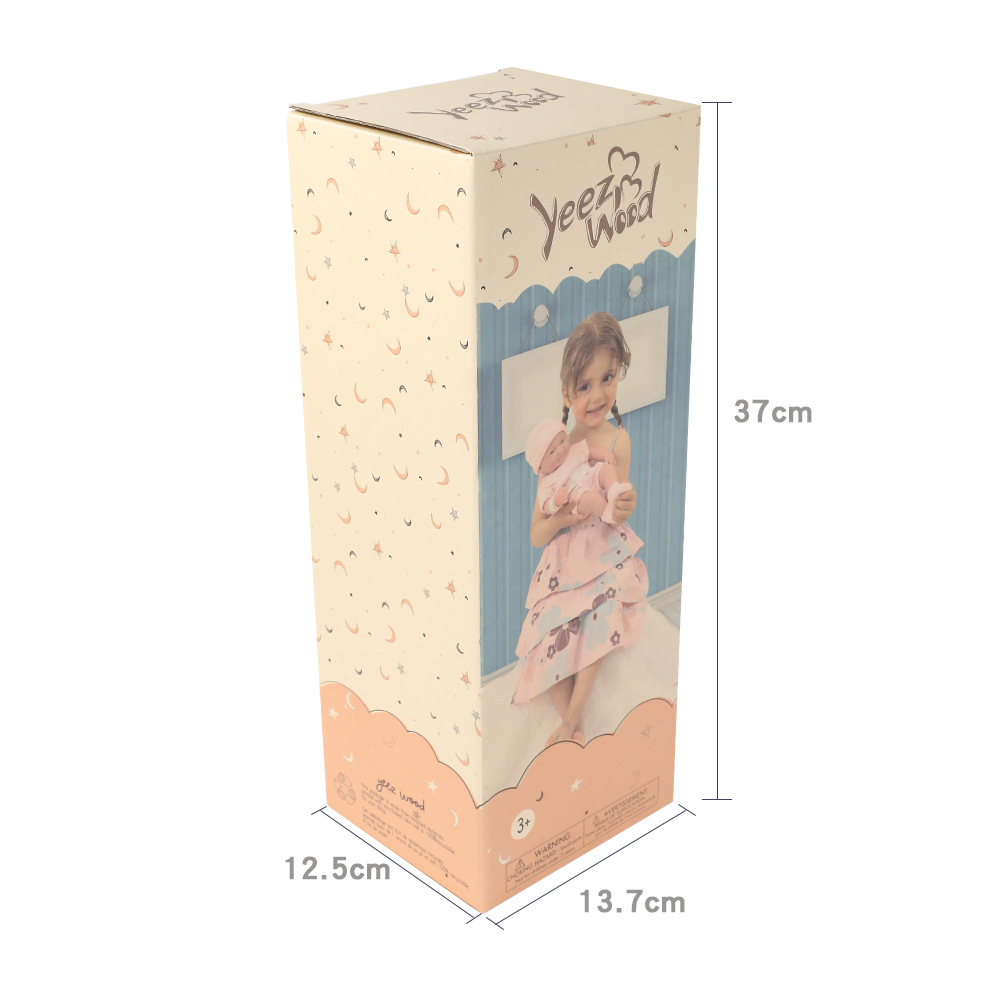 娃娃彩盒 包装盒重生娃娃礼盒纸盒半开窗透明彩盒玩偶礼物盒详情10