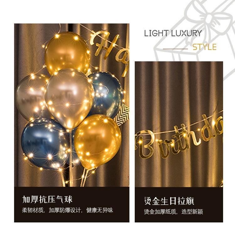 彩灯生日装饰场景布置房间拉旗派对道具用品礼物气球大人男女孩详情5