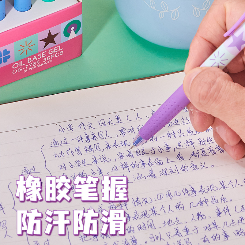 Tianfeng 7765 geometric drawing oil Pen wholesale Smooth writing oil pen MINI Head Oil pen pic 3