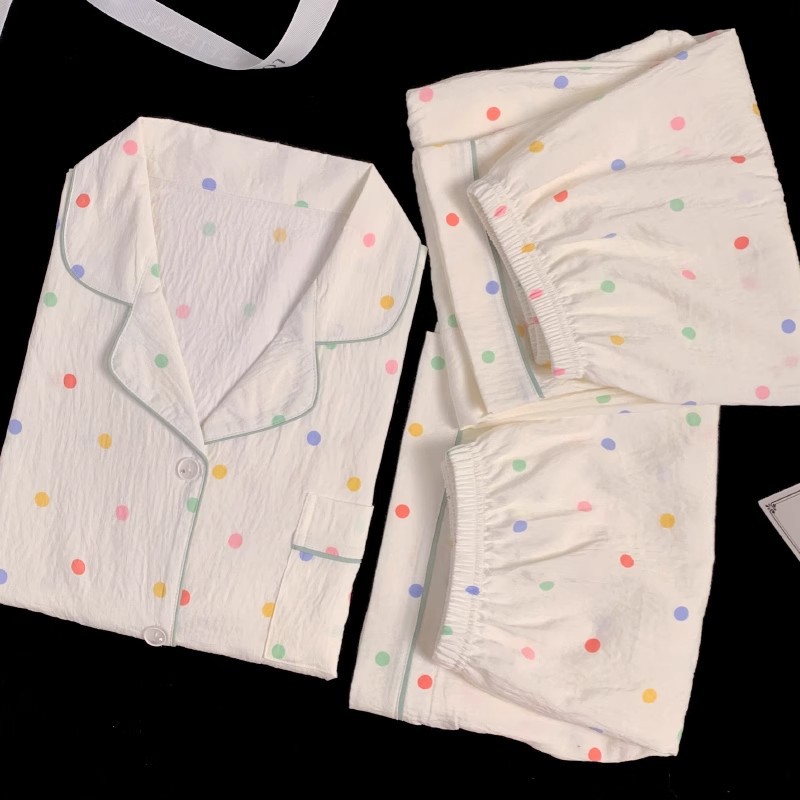 可爱小狗睡衣女款夏季云朵棉短袖短裤三件套少女休闲可外穿家居服详情26
