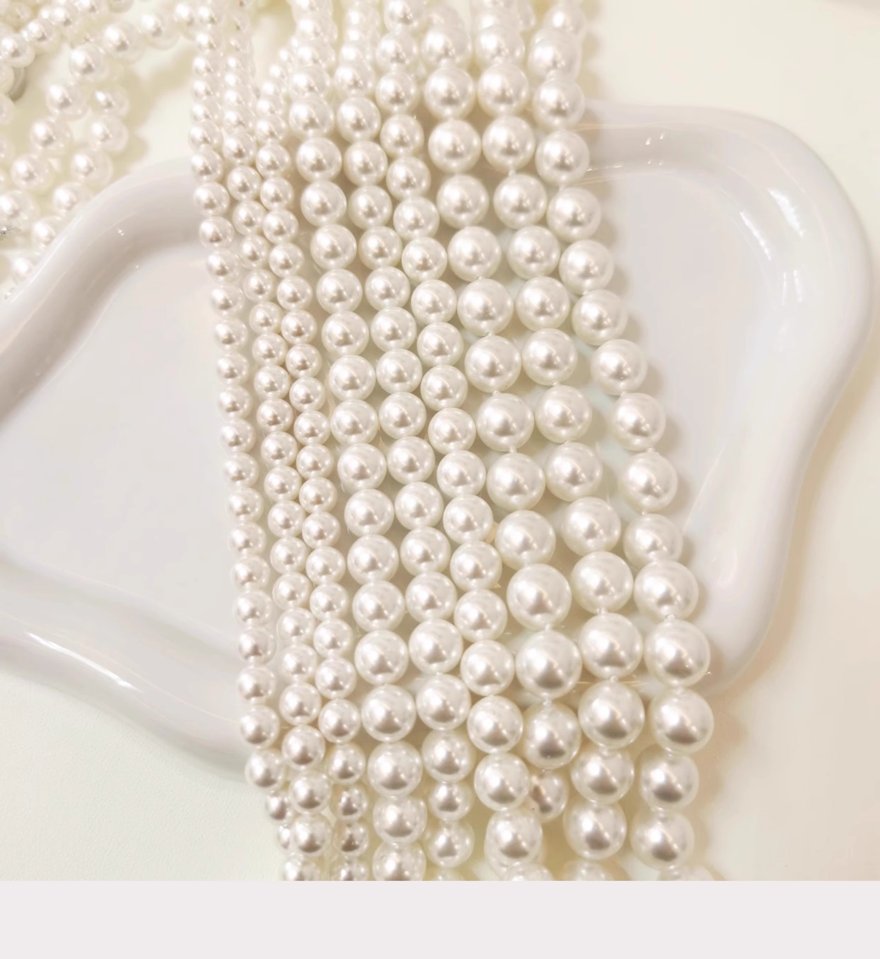 天然澳母贝珍珠项链925银元宝扣强光高品质贝珠澳白项链工厂批发详情11