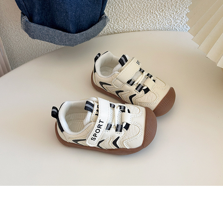 宝宝学步鞋0-3岁秋季新款婴幼儿皮面防滑运动鞋男女童机能鞋代发详情16