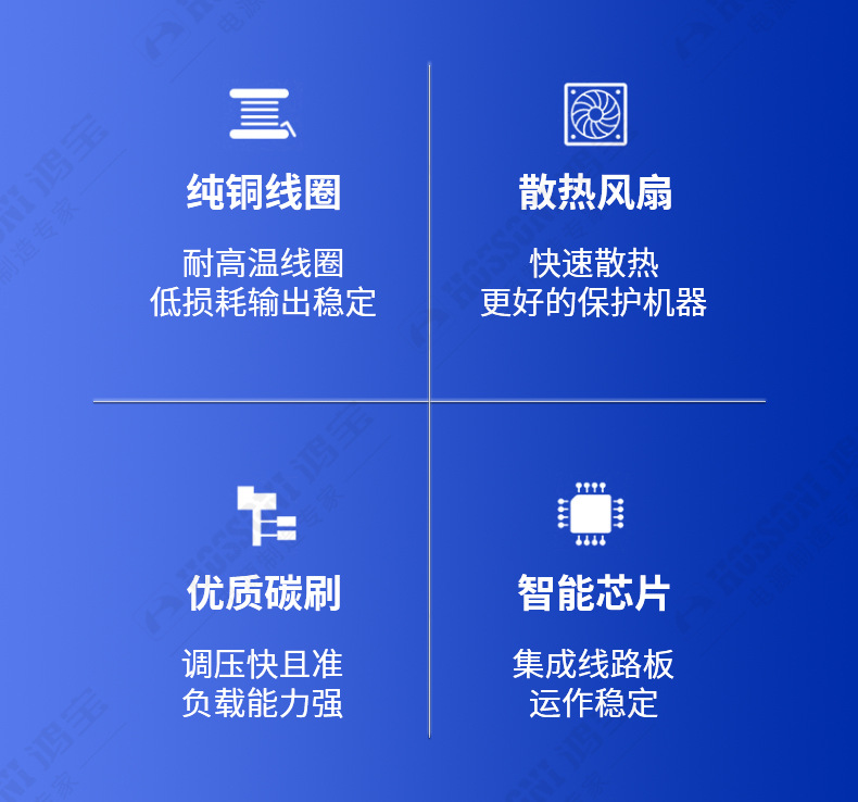 鸿宝TND全自动单相交流稳压器220V家用工业用大功率10K稳压电源详情7