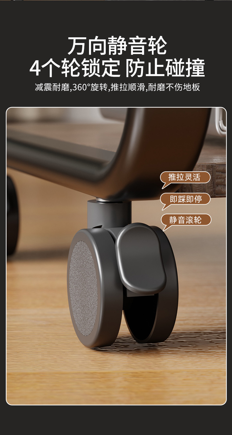 Wholesale of universal TV mobile stands, cold-rolled steel wood grain TV stands, artistic stands for living rooms and bedrooms, and trolleys pic 9