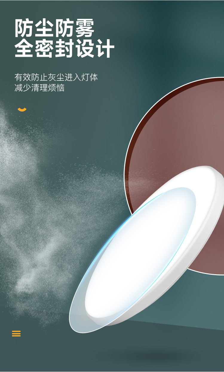 LED three-proof ceiling light, circular bedroom and living room light, moisture-proof, dust-proof, insect-proof, simple and ultra-thin balcony and corridor ceiling light pic 6