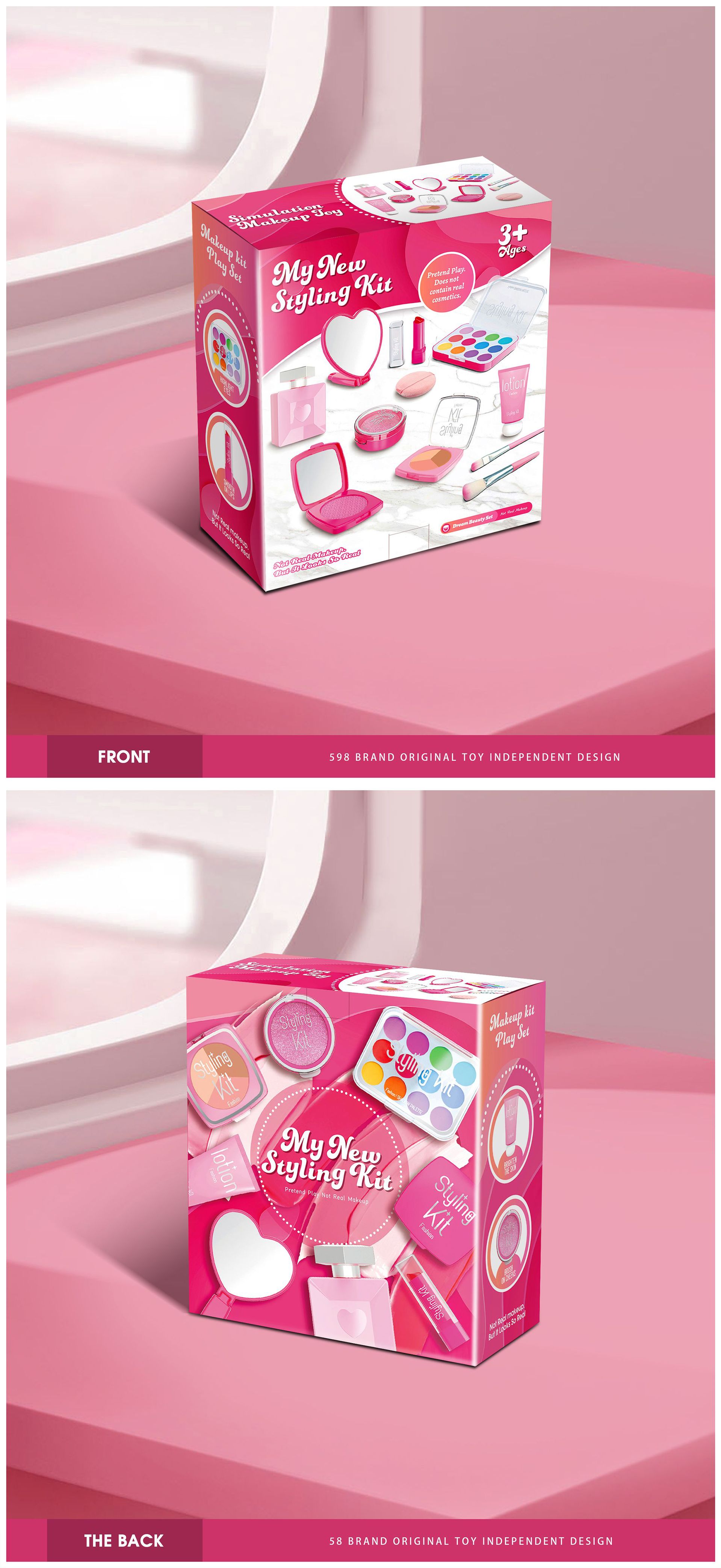 严选跨境新品儿童过家家仿真化妆玩具女孩彩妆套装不可涂抹亚马逊详情26