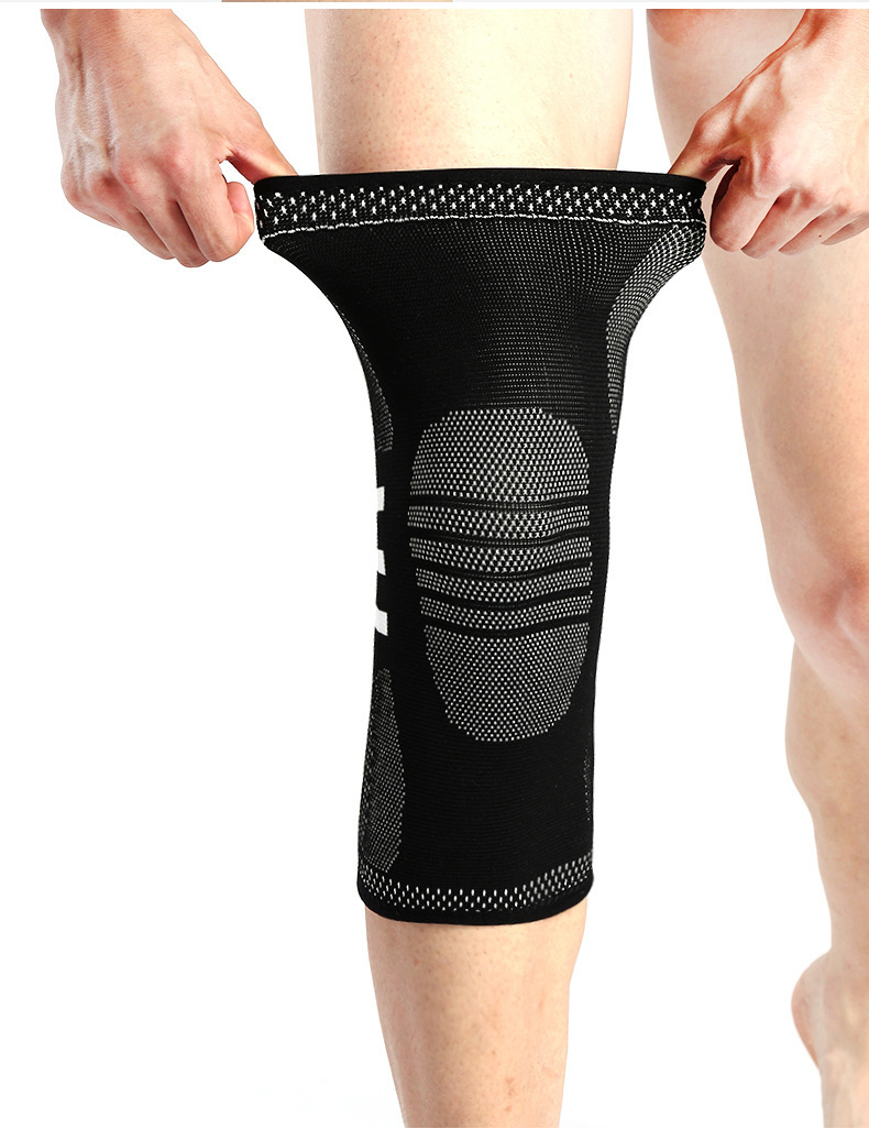 户外运动针织透气保暖护膝跑步篮球登山防下滑男女士保护膝盖护具详情11