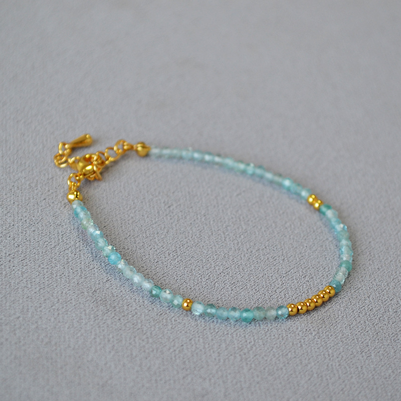 法式小众设计文艺复古时尚简约彩色真石串珠叠带个性气质细手链女详情14