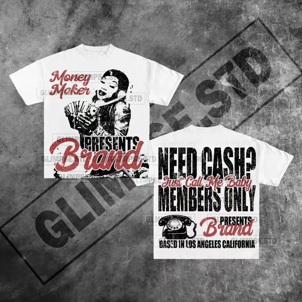 cartoon graphic T-shirt Y2k top Korean gothic men's clothing详情8