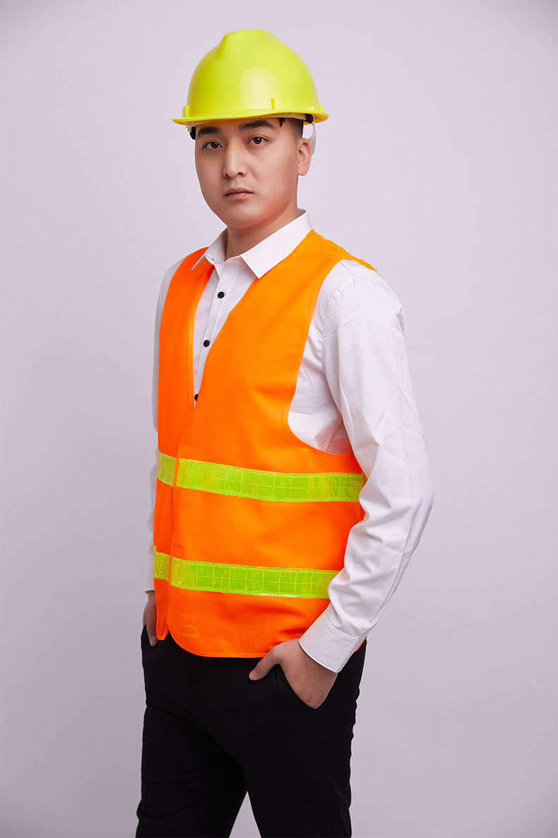 反光背心施工反光马甲交通道路环卫服反光马甲工人安全反光背心详情14