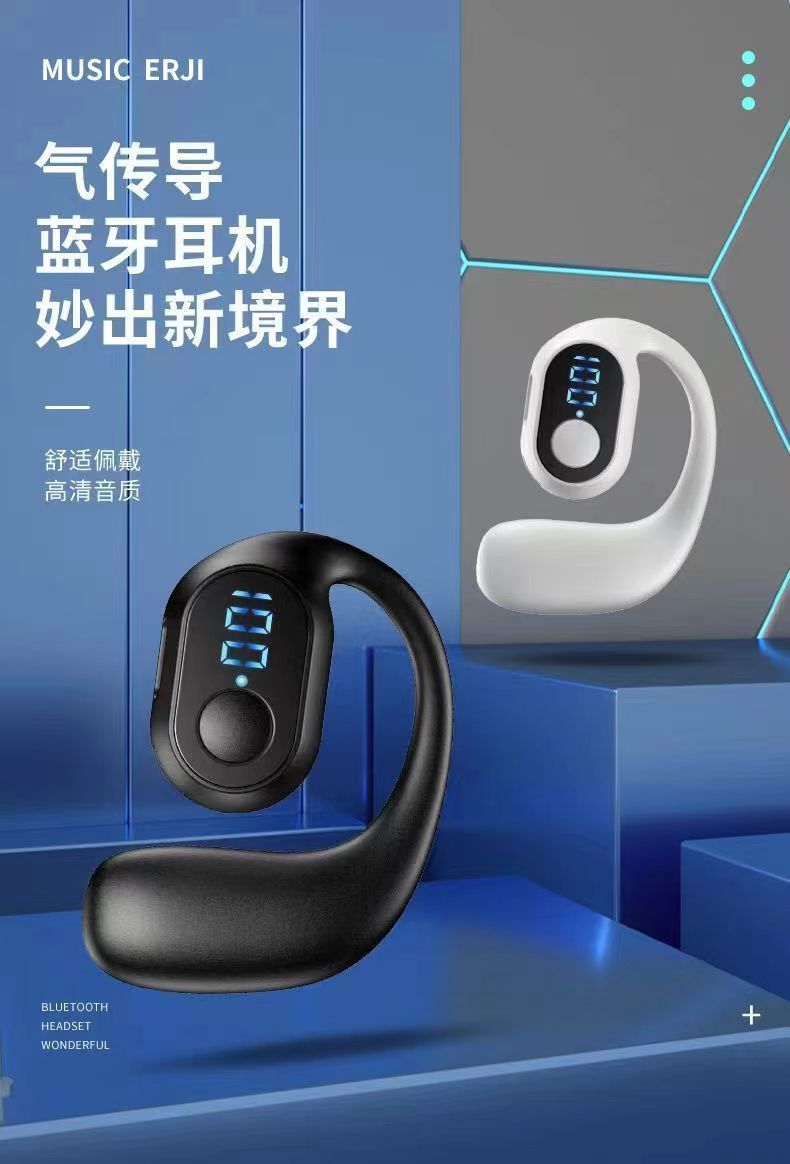 The new open wireless Bluetooth headphones are comfortable to wear without being in the ears. They are suitable for sports, running and gaming, and have an extremely long battery life pic 4