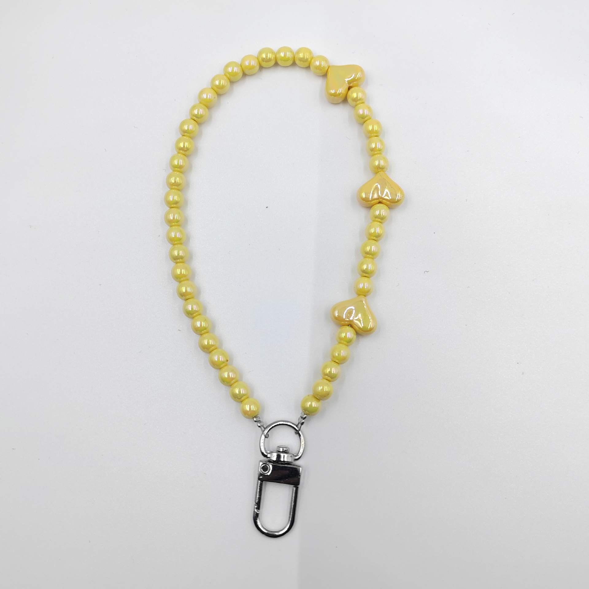 新款热卖款时尚百搭纯手工制作糖果装饰串珠爱心手机链手机壳挂绳详情9