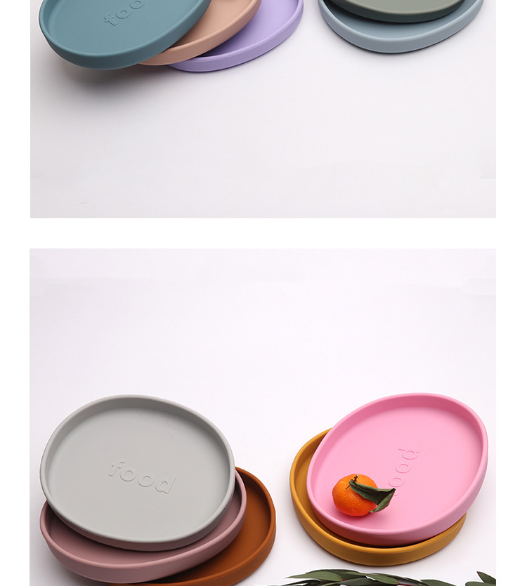 食品级硅胶儿童喂养餐具 宝宝吃饭训练辅食盘子 宝宝硅胶餐盘辅食碗 安全无毒易清洗 婴儿学吃饭必备工具详情10