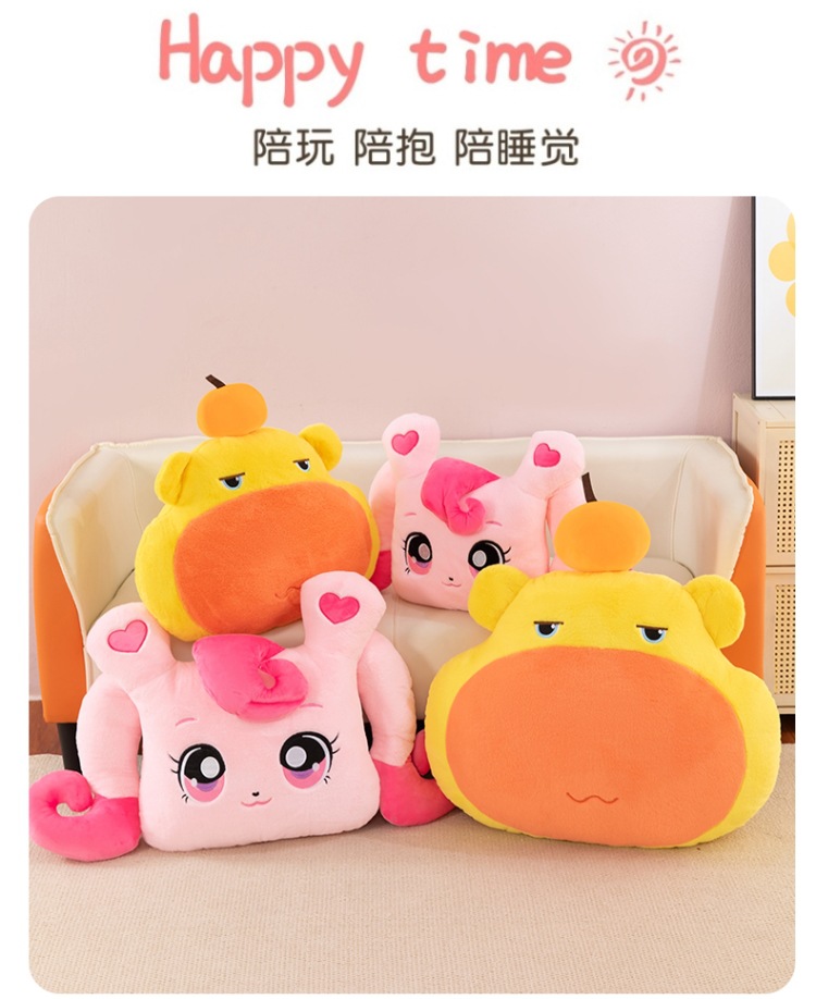 新品水豚噜噜毛绒玩具可爱呆萌奶龙玩偶靠枕抱枕生日礼物娃娃批发玩具详情18