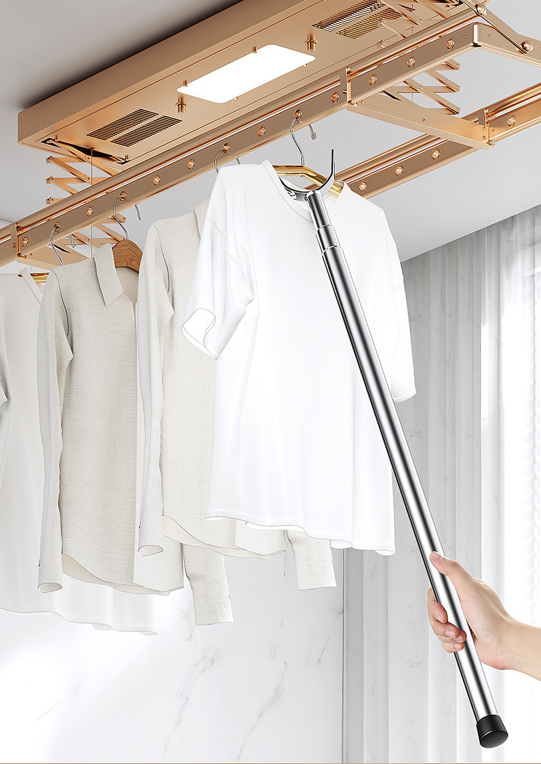 锈钢撑衣杆晾衣杆叉丫一体加长挑晒衣杆叉凉衣捍固定晾衣叉详情6