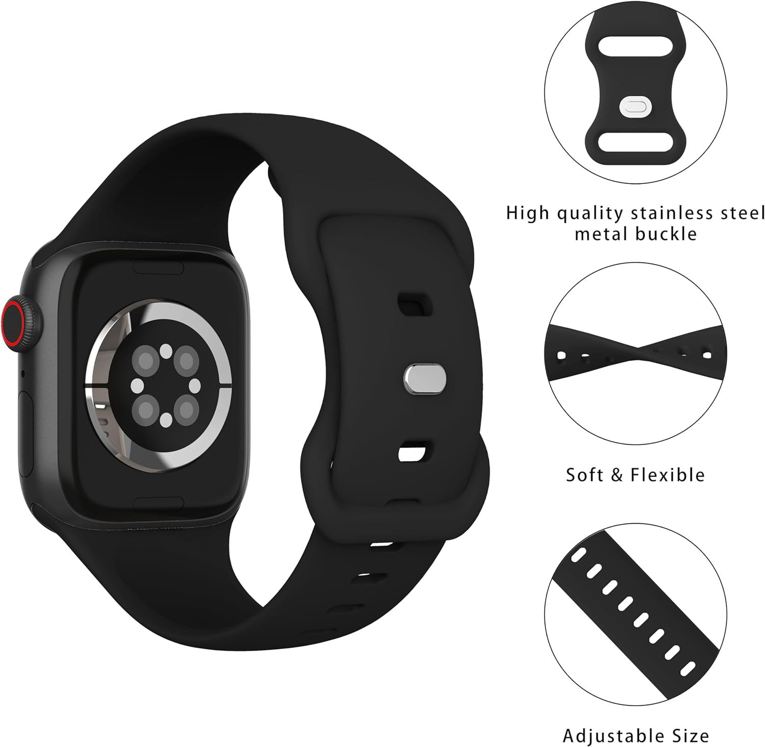 适用apple watch 10硅胶表带iWatch9表带苹果手表ultra 2蝴蝶表带详情17