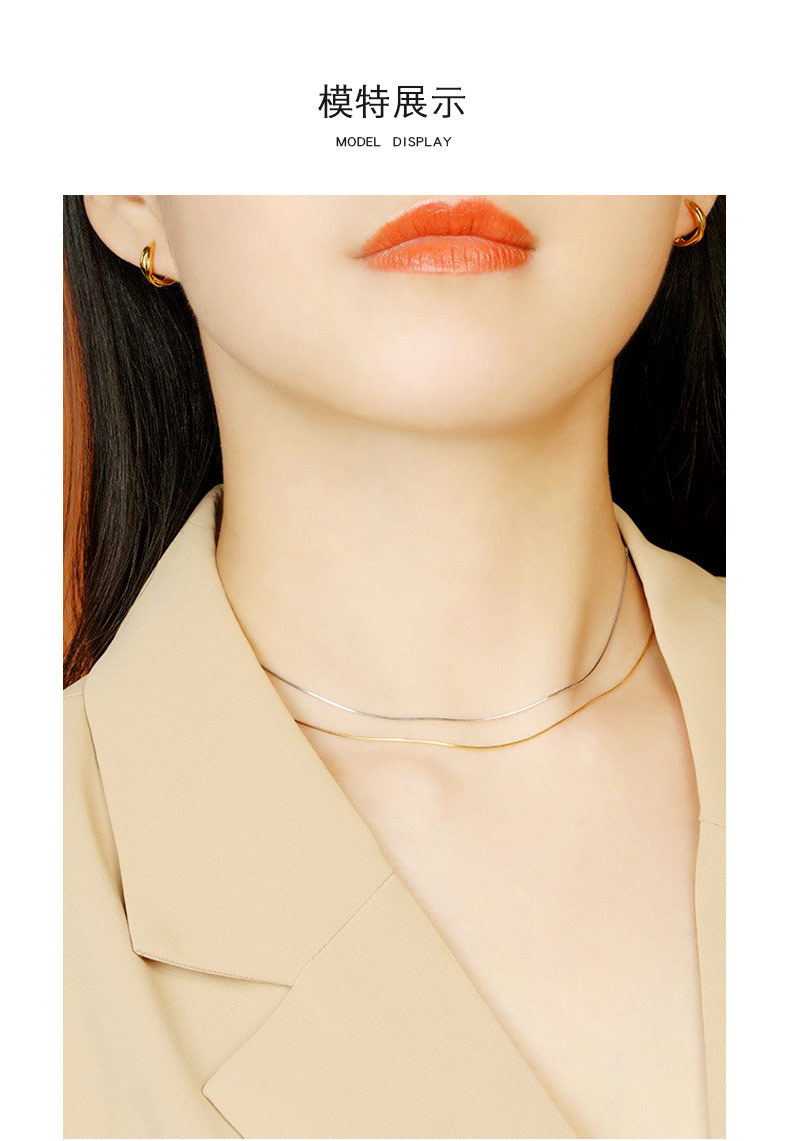 S925纯银项链配饰女银饰蛇骨链意大利轻奢高级感饰品跨境批发青岛详情7