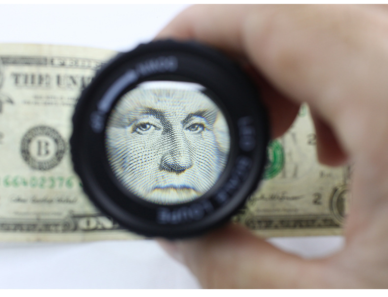 Round barrel cloth mirror LED banknote detector lamp 30X with scale portable cloth mirror cylindrical magnifying glass TH-9006B pic 13