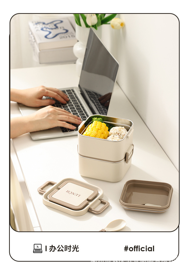 Factory direct sales of stainless steel lunch boxes, microwave ovens, multi-layered lunch boxes for office workers with meals, cross-border wholesale and consignment pic 22