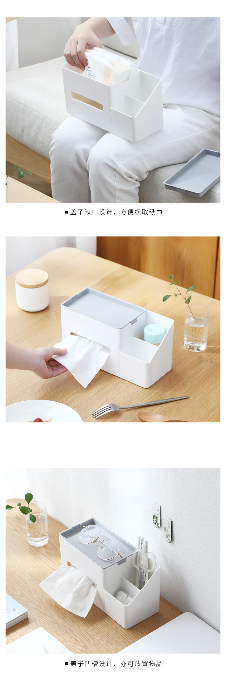 Tissue box, high-end inS-style desktop tissue box for the living room, cosmetic storage box, tissue box, daily necessities and good items pic 5