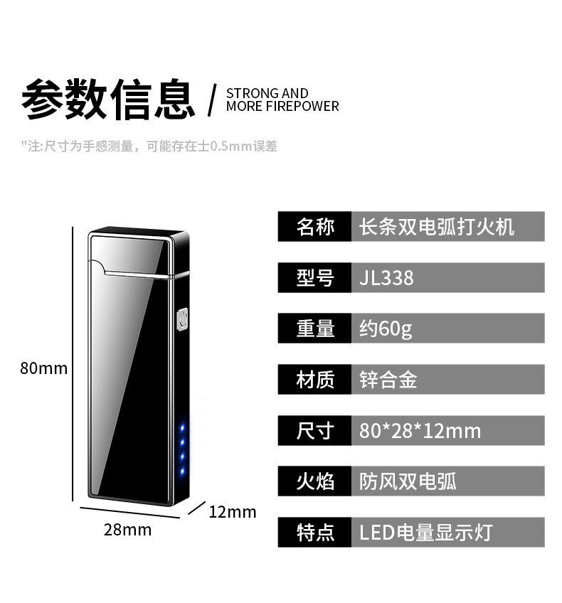 Wholesale of creative and personalized windproof usb electronic cigarette lighters with double arc lighters pic 13