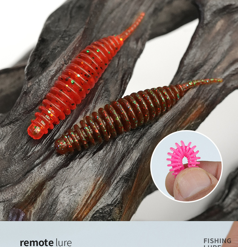 浮水泡泡虫软饵水舞螺纹针尾轻舞虫微物根钓软饵黑坑倒钓鲈鱼鳜鱼详情8