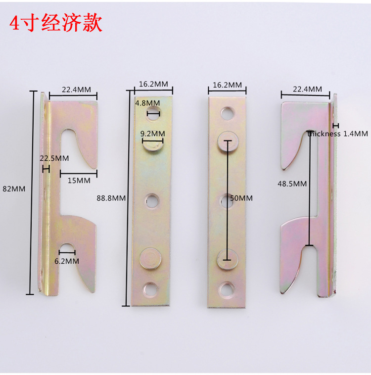 【 Factory Direct Delivery 】 Thickened bed hinges, bed pins, bed buckles, furniture invisible bed accessories, connectors, bed hangers pic 4
