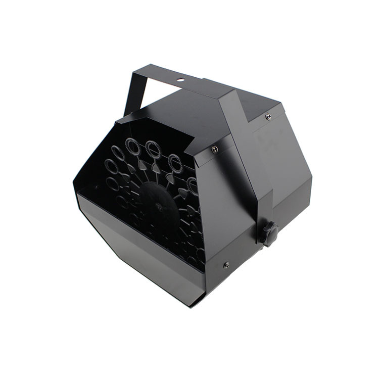 Máquina de burbujas de etapa transfronteriza portátil privado hexagonal hierro shell boda al aire libre control remoto automático bubble blow machine pic 5