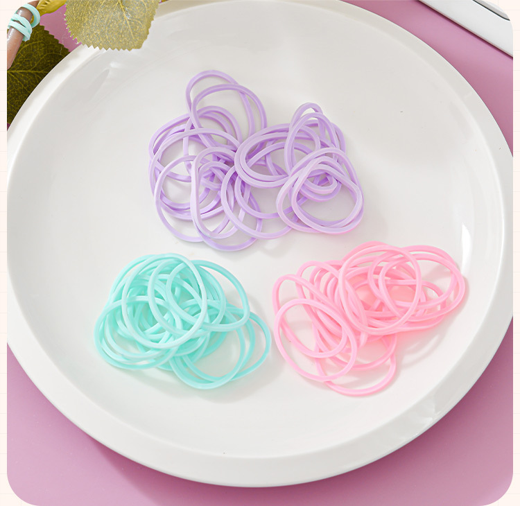 Wholesale macaron-colored paperclip stapler set, rubber band, horizontal thread, drawing pin, pin, long tail clip binding set pic 16