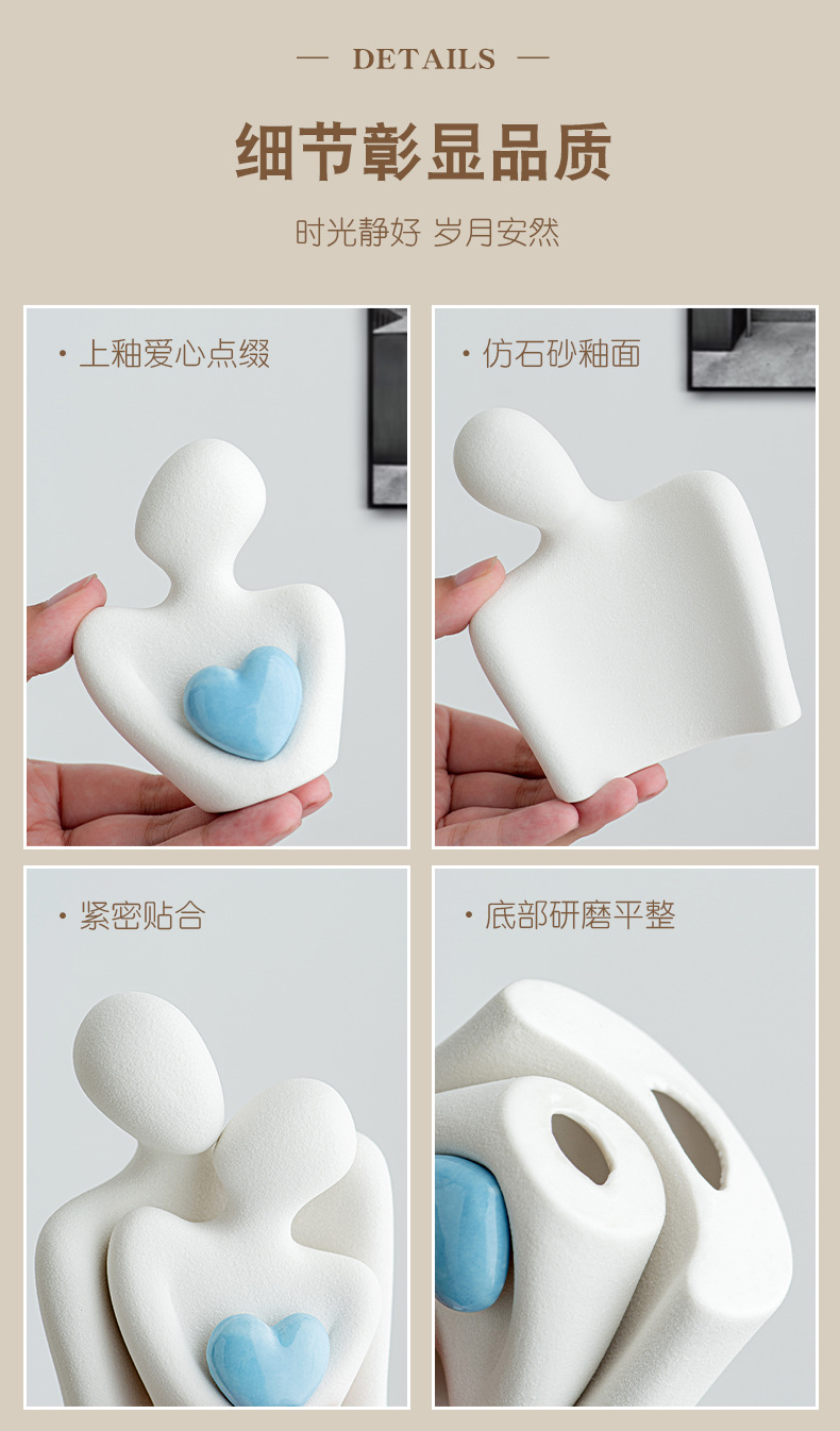 2026 Handcrafted ceramic wedding certificate art display, wedding commemorative collectible gift, creative hotel home decoration pic 13