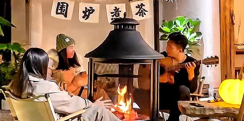星辰户外取暖炉花园柴火庭院烤火炉家用烧烤木炭篝火室外围炉煮茶详情6