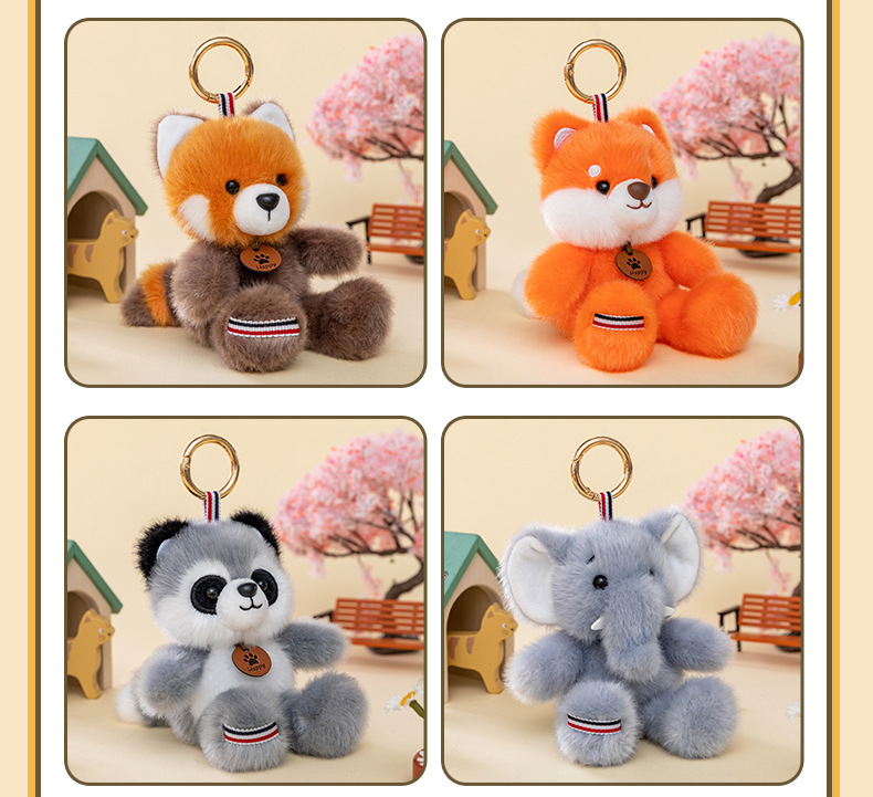 Direct sales from the plush toy pendant manufacturer. Forest animal Cute Jumping series three-flower cat and dog pendants are in stock and available for wholesale pic 7